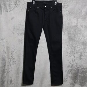 IRO Jeans Mens 33x31 Black FREEK-SS18 Slim Fit Button Fly Stretch Made in Italy